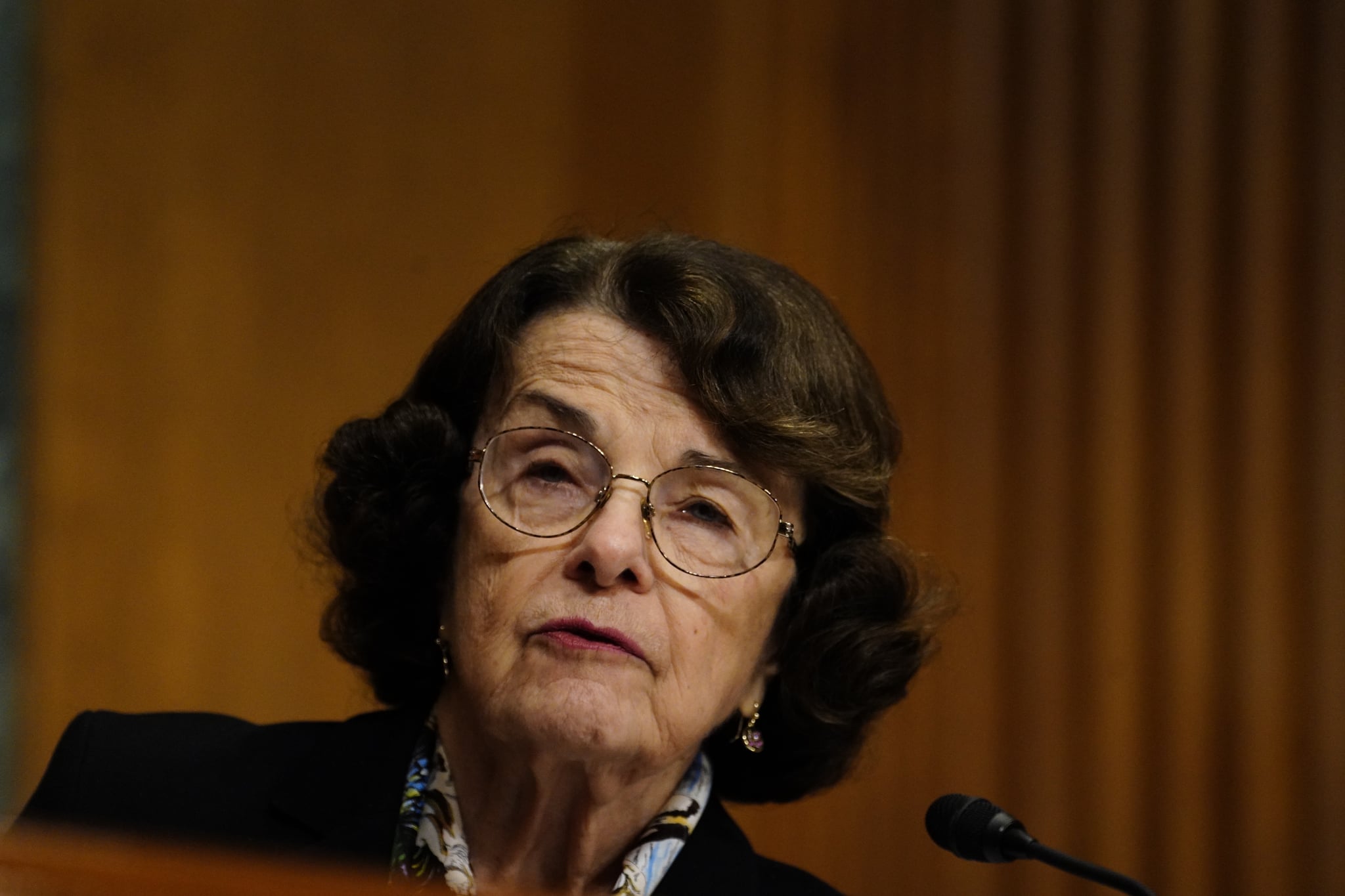 WASHINGTON, DC - JANUARY 19: Sen. Dianne Feinstein (D-CA) speaks at the confirmation hearing for Director of National Intelligence nominee Avril Haines before the Senate Intelligence Committee on Capitol Hill January 19, 2021 in Washington, DC. Haines was previously Deputy Director of the CIA and Deputy National Security Advisor in the Obama administration. (Photo by Melina Mara-Pool/Getty Images)