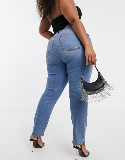 ASOS Design Curve Farleigh High-Waisted Slim Mom Jeans