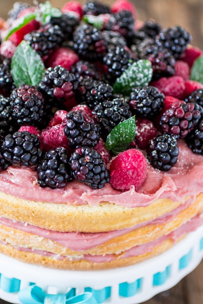 Naked Cake With Raspberry Brigadeiro