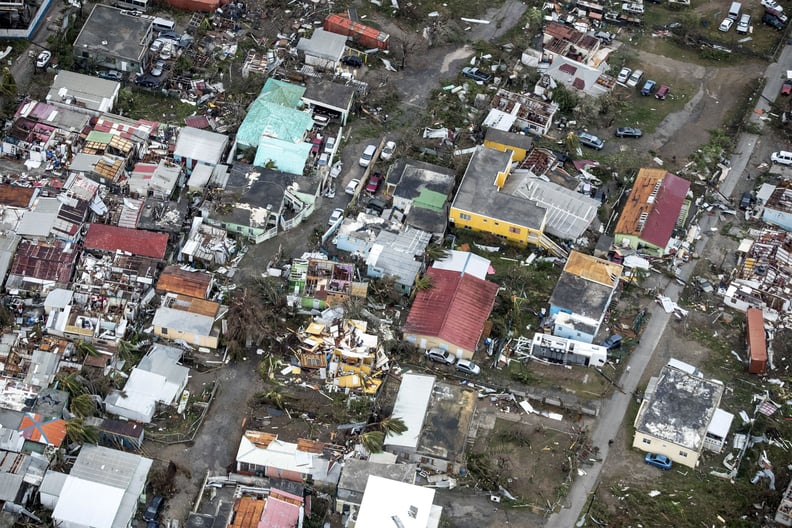 An aerial view of Hurricane Irma's destruction on the island Sint Maarten on Sept. 6.