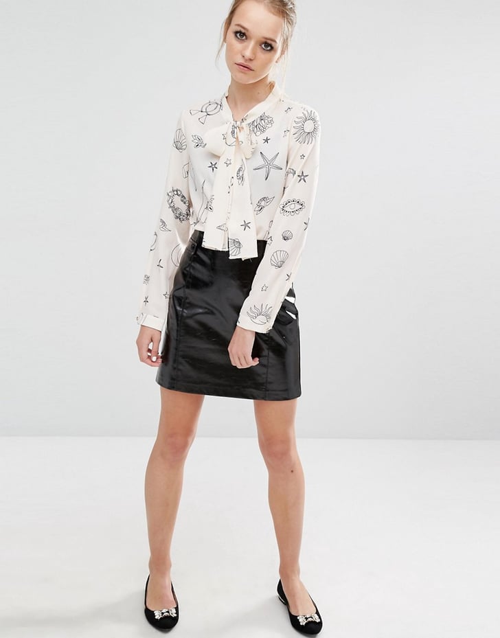 Sister Jane Beach Baby Tie Neck Blouse ($84) | Pussy Bow Blouses ...