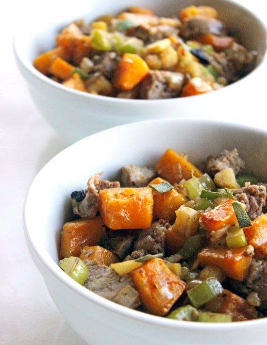Dinner: Sausage, Apple, and Butternut Squash Stuffing