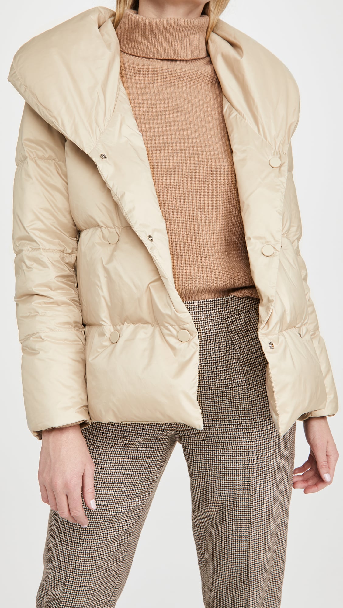 theory hooded puffer coat