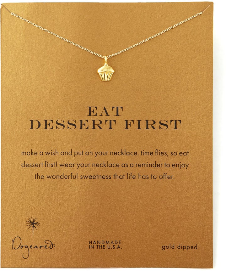 Dogeared Eat Dessert First Cupcake Charm Necklace ($58)