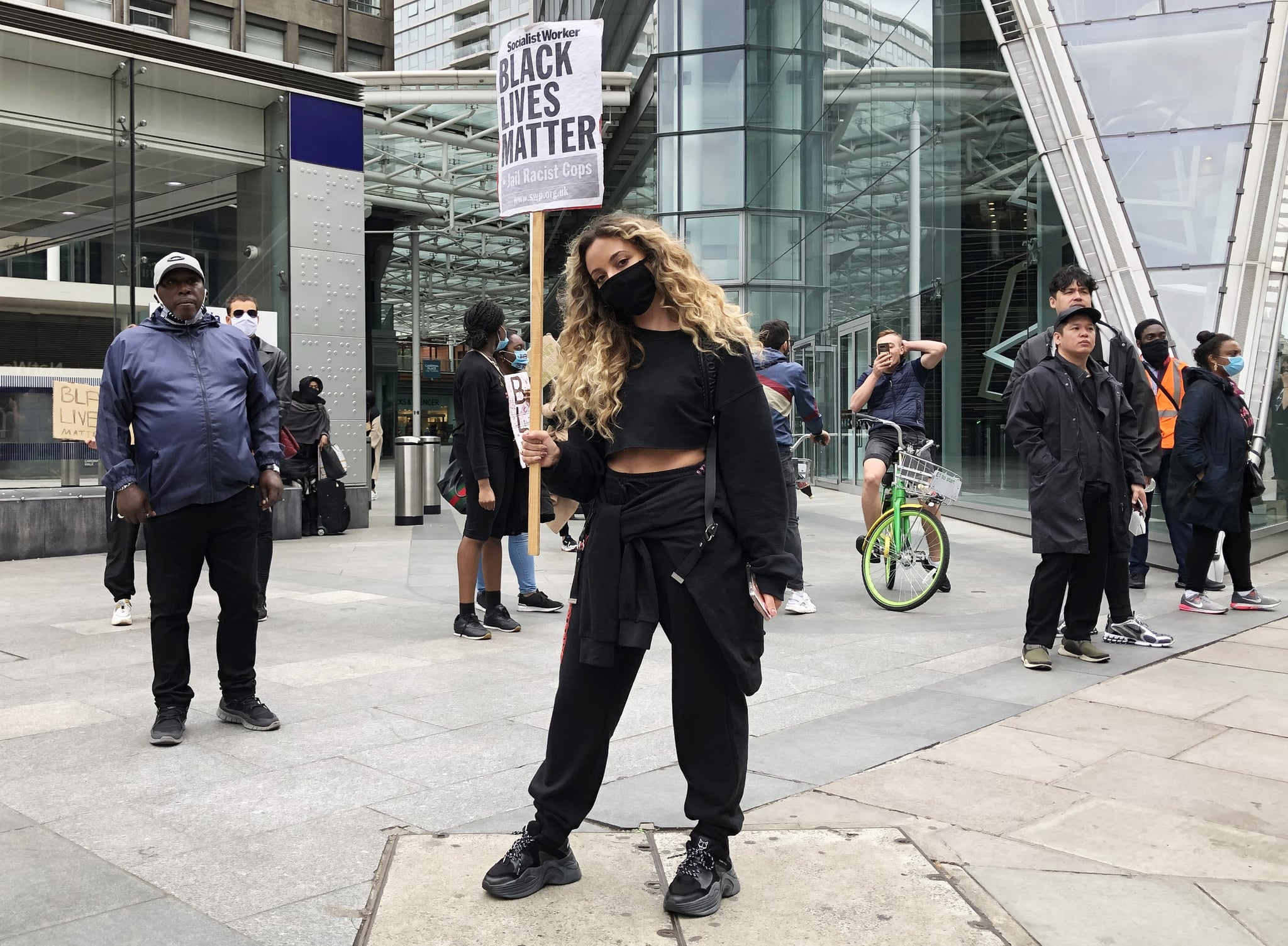 LONDON, UNITED KINGDOM - JUNE 07: Singer Jade Thirlwall of Little Mix attends a Black Lives Matter protest on June 07, 2020 in London, United Kingdom. The death of an African-American man, George Floyd, while in the custody of Minneapolis police has sparked protests across the United States, as well as demonstrations of solidarity in many countries around the world. (Photo by Getty Images/Getty Images)