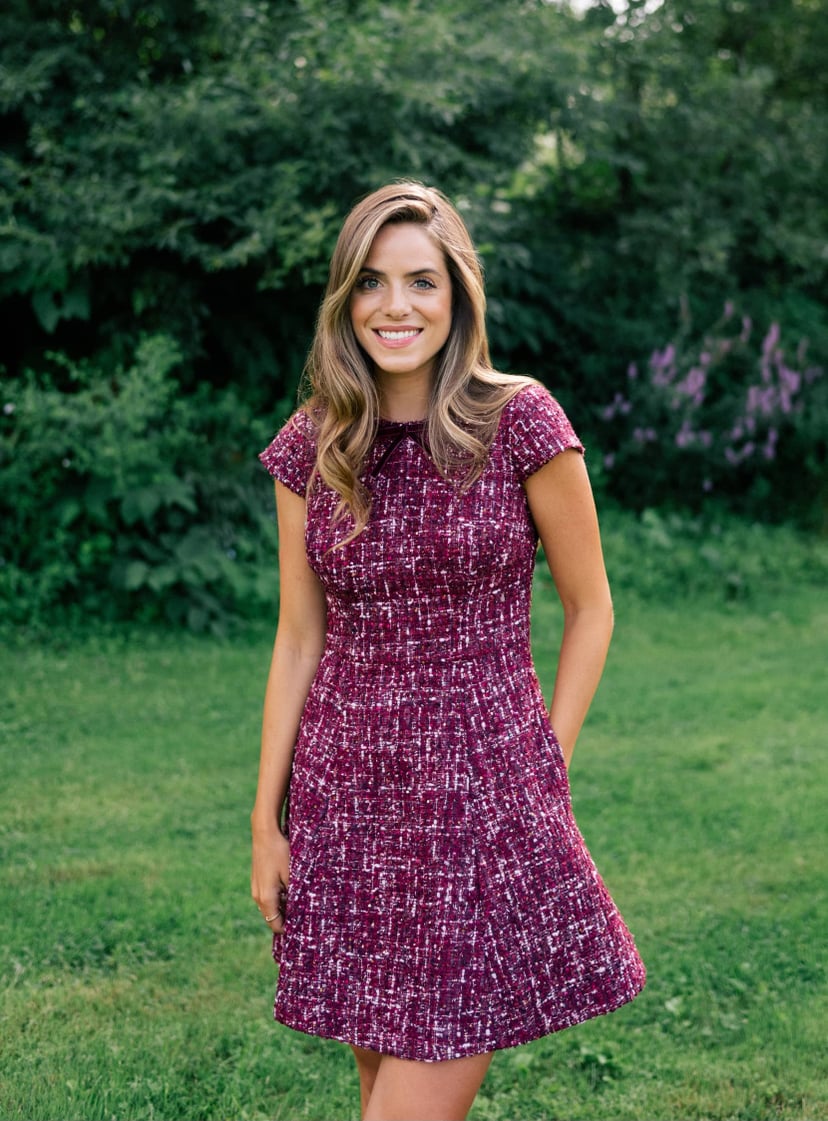Adair pink passion rose sale jacquard fit & flare dress