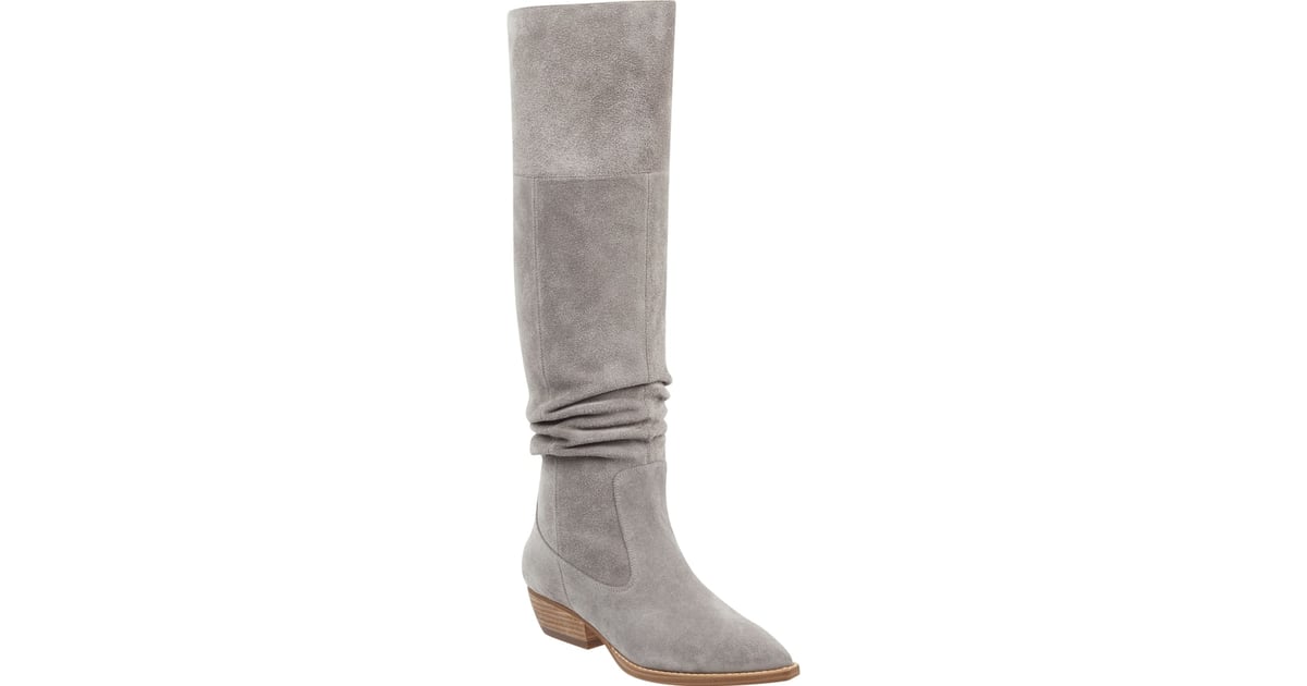 Marc fisher grey suede booties sales