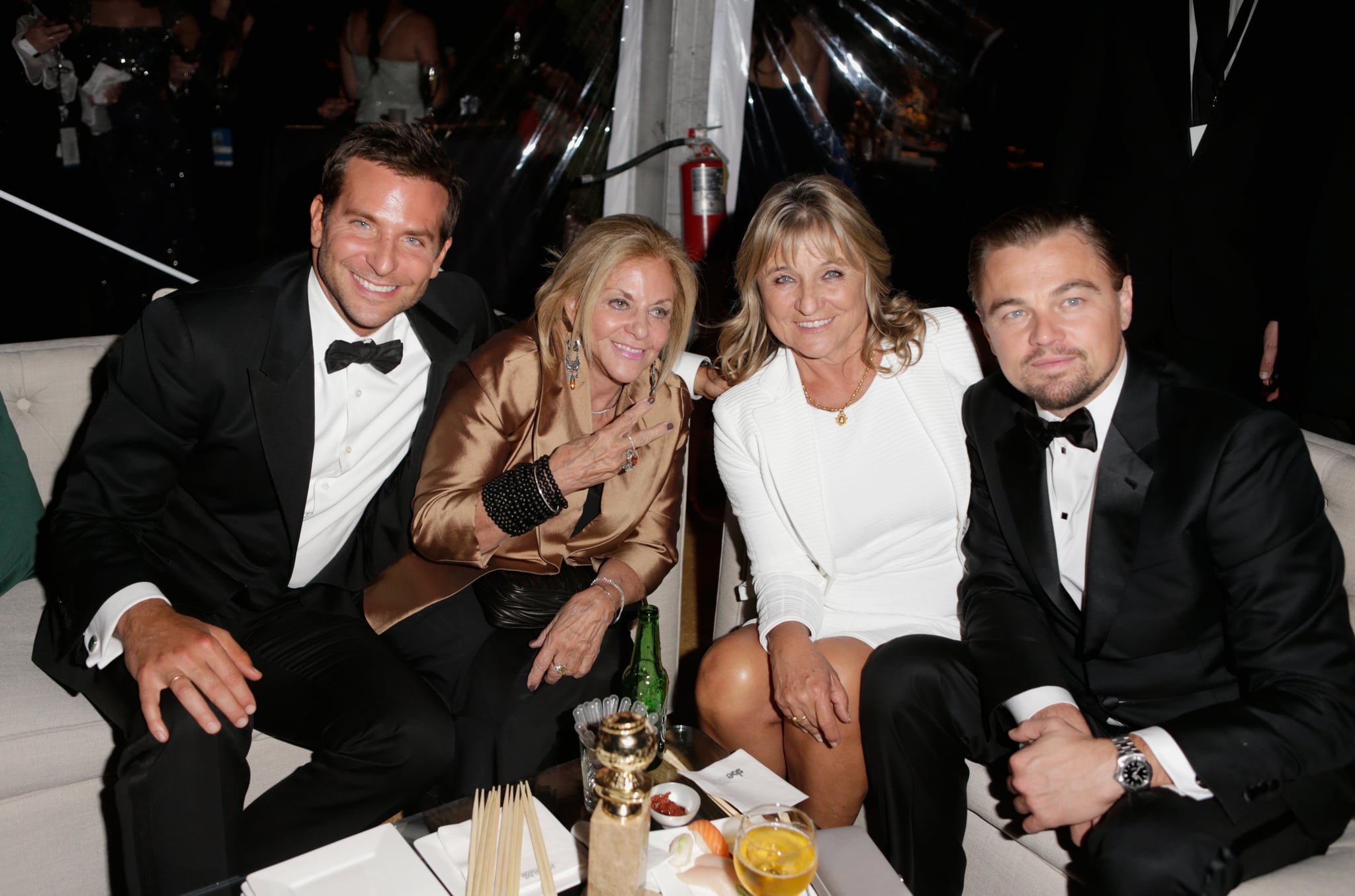 Bradley Cooper and his mother, Gloria Campano, partied with Leonardo