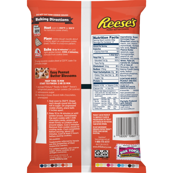 Reese's Peanut Butter Cookies Nutrition | Pillsbury Reese's Peanut Butter Cookies | POPSUGAR ...