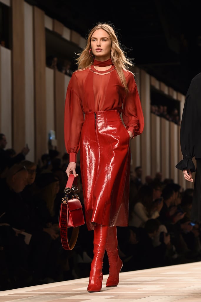 Romee also walked in Fendi at Milan Fashion Week.