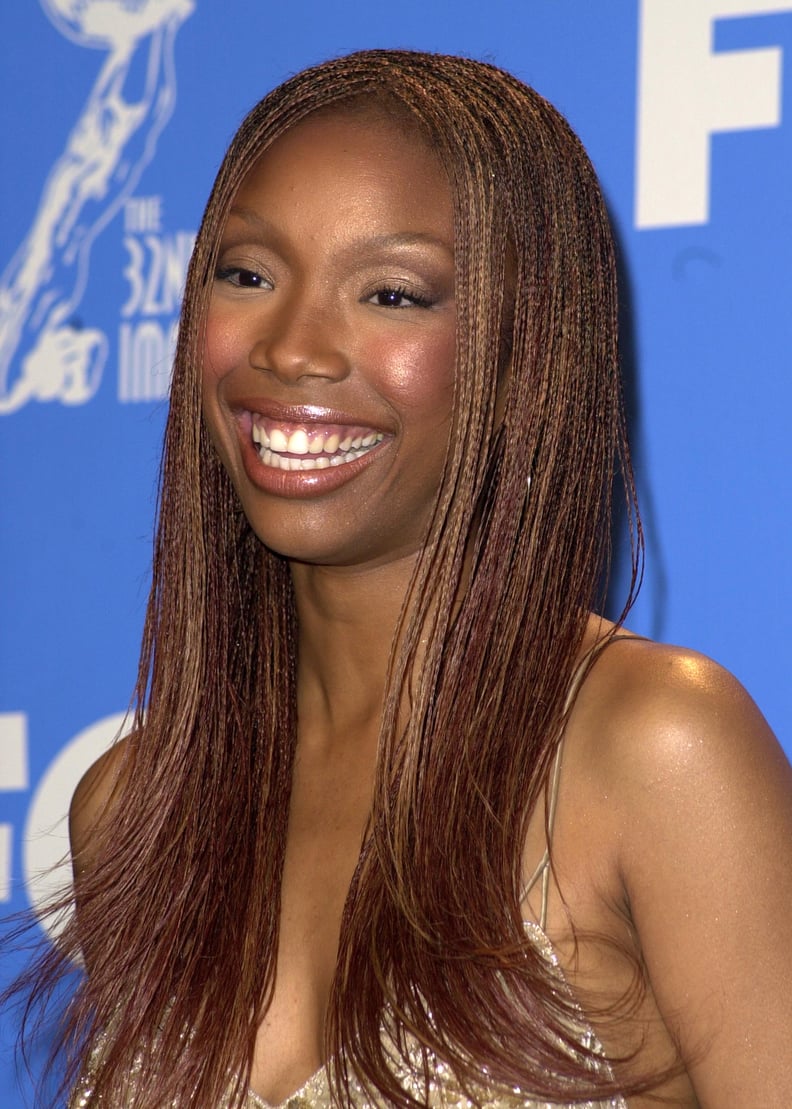 Brandy's Light Brown Microbraids at the NAACP Image Awards in 2001