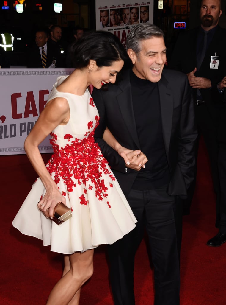 George and Amal Clooney on Hail, Caesar! Red Carpet