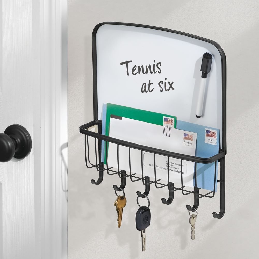 mDesign Metal Wall Mount Entryway Storage Organizer Fast and Helpful Ways to Organize Your