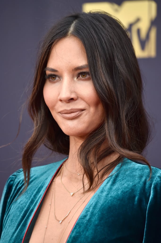 Olivia Munn Green Jumpsuit MTV Awards 2018