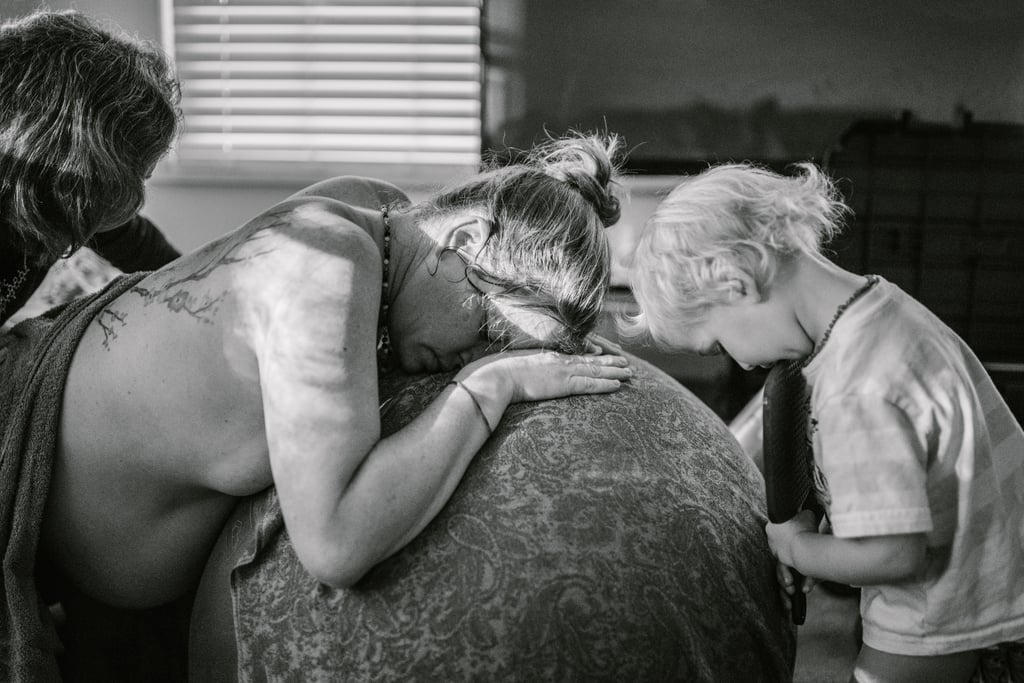 Mom Breastfeeding During Childbirth