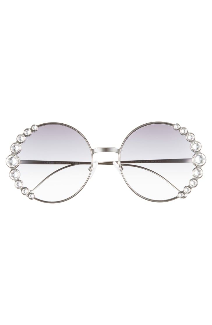 Fendi Ribbons & Crystals Round Sunglasses | Taylor Swift's Crystal ...