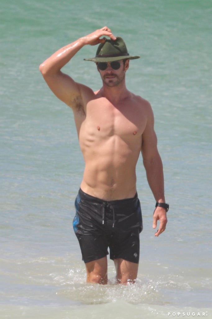 Chris Hemsworth Shirtless Pictures In Australia April 2018 Popsugar Celebrity Photo 3 2719