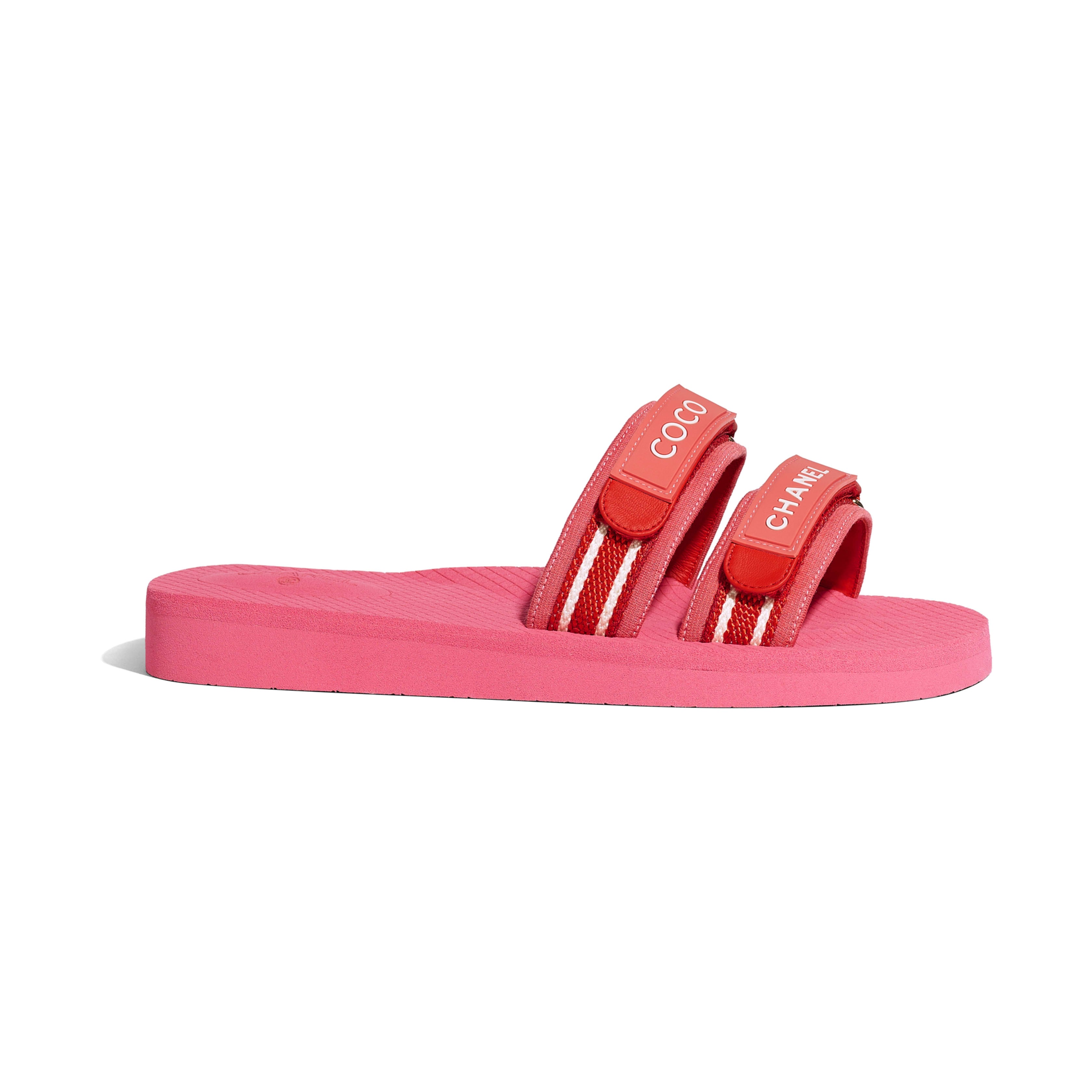 Chanel sale pink slides