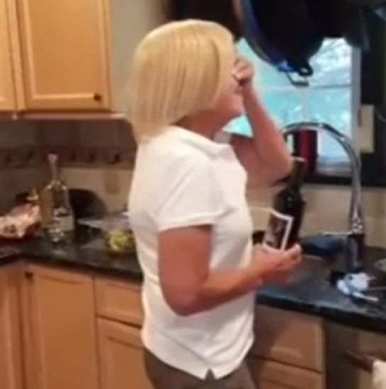 Grandma-to-Be Gets Pregnancy News With Sonogram Wine Bottle