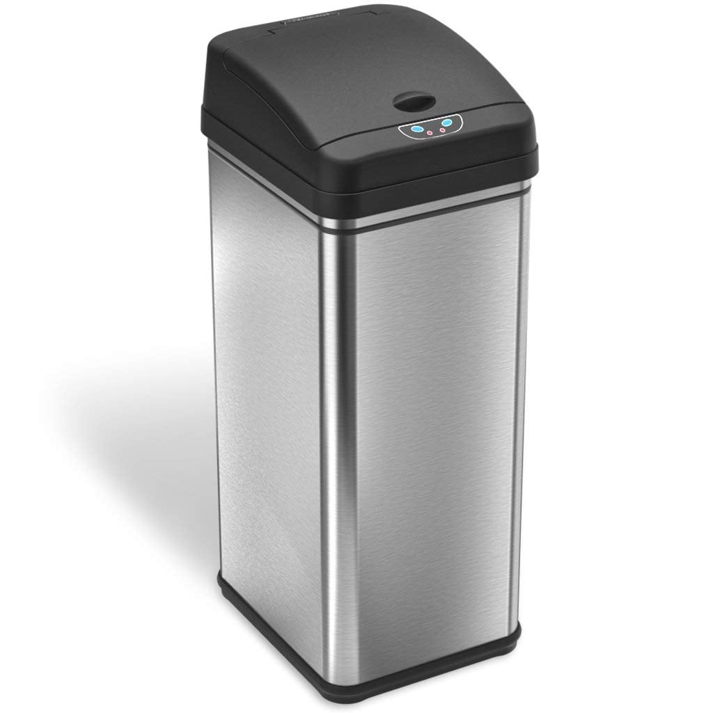 Stainless Steel Automatic Trash Can With Odor Control Best Tech