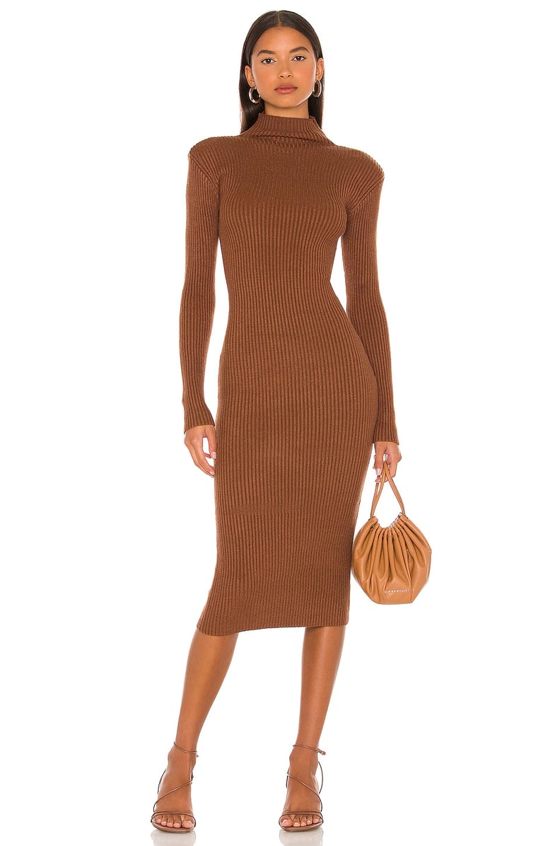 A Chic Structured Dress: ASTR the Label Abilene Sweater Dress in Nutmeg