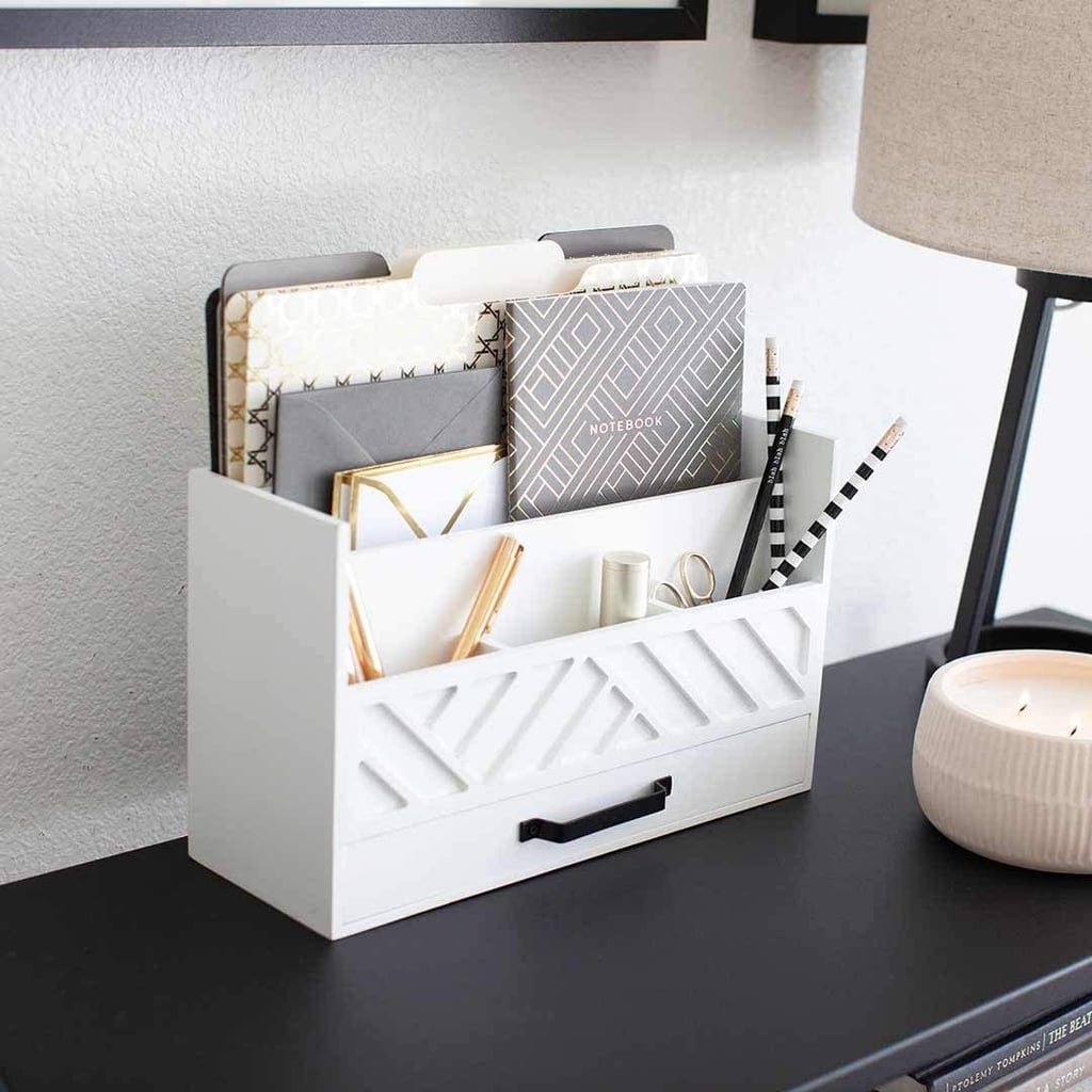 For Mail and More: Blu Monaco White Wood Desk Organizers and Storage
