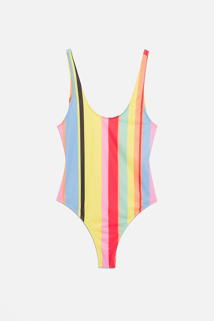 Zara Striped Swimsuit | Best One-Piece Swimsuits by Body Type ...