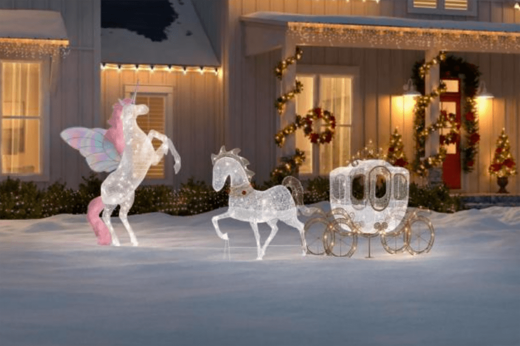 Home Accents Holiday 58-Inch 180-Light LED Carriage With 43-Inch LED Horse