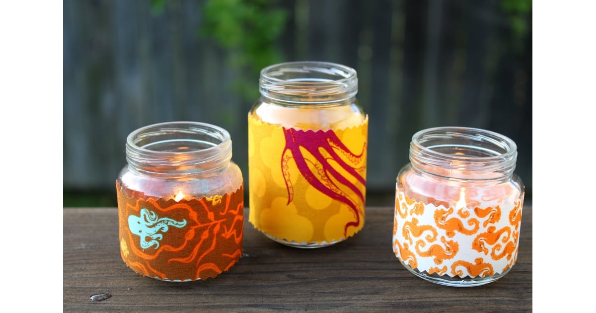 Fabric Tea Lights How to Reuse Baby Food Jars POPSUGAR Moms Photo 12