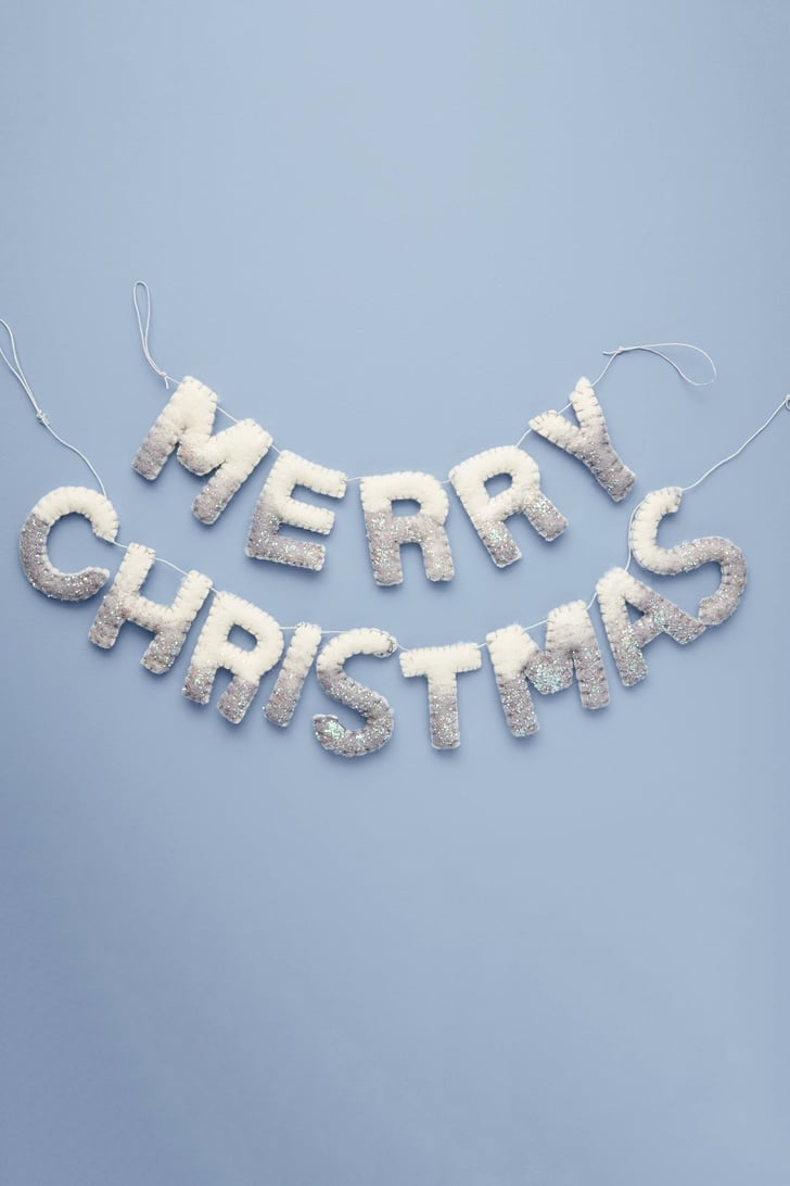 Merry Christmas Garland | Anthropologie Holiday Trim Collection 2019 ...