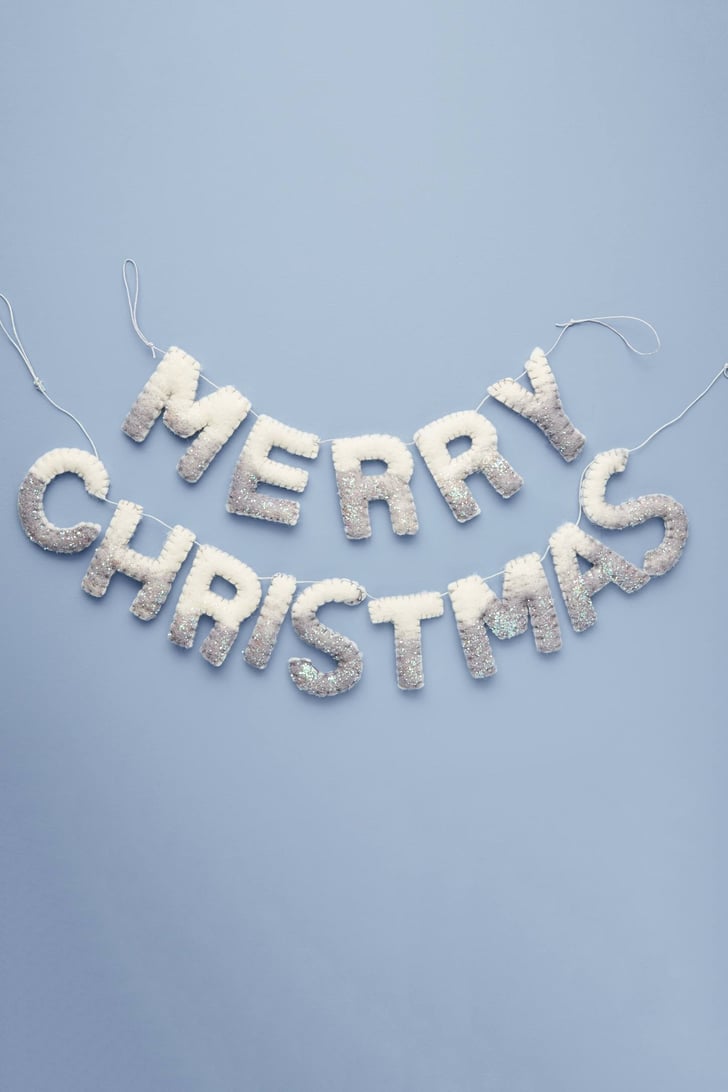 Merry Christmas Garland Anthropologie Holiday Trim Collection 2019