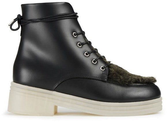 F-Troupe Reversed Leather Fur-Top Lace-Up Boots ($190)