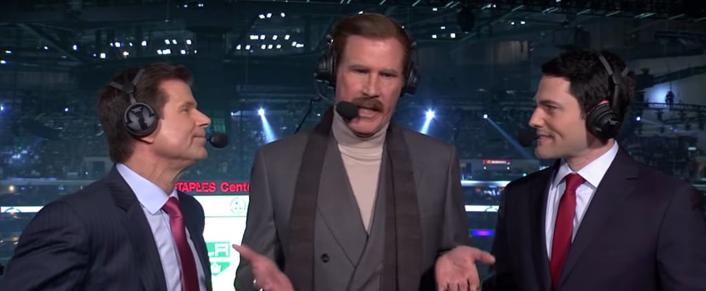 Will Ferrell as Ron Burgundy at Hockey Game Videos 2019