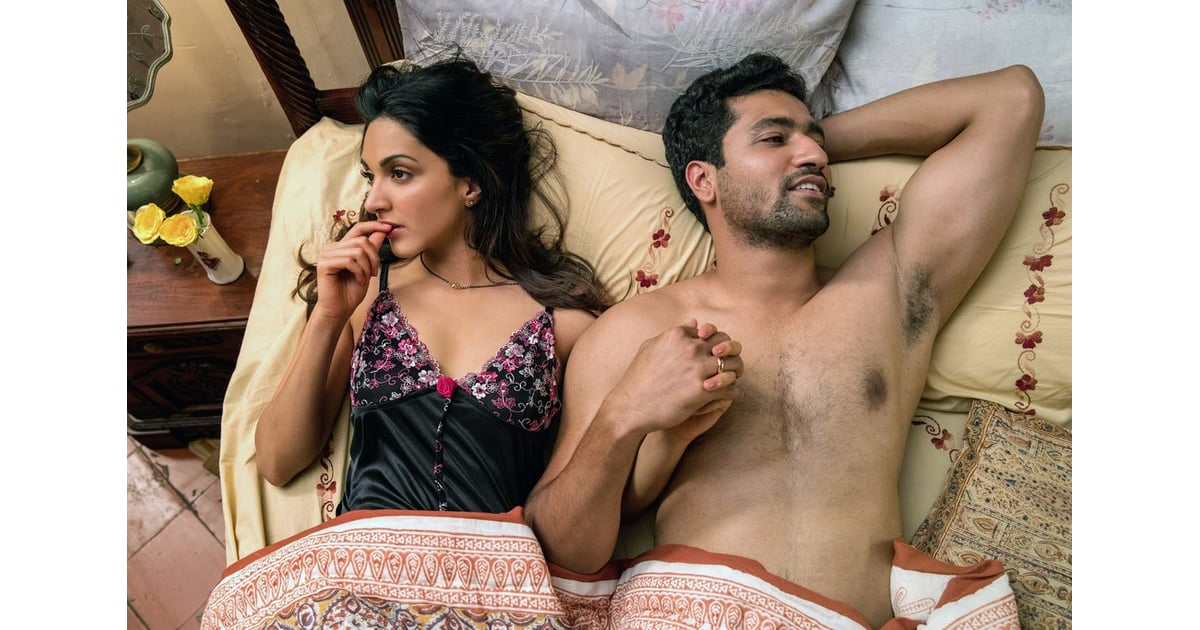 Actors Kiara Advani and Vicky Kaushal in a still from the anthology, Lust Stories [Image Credit: Pop Sugar]