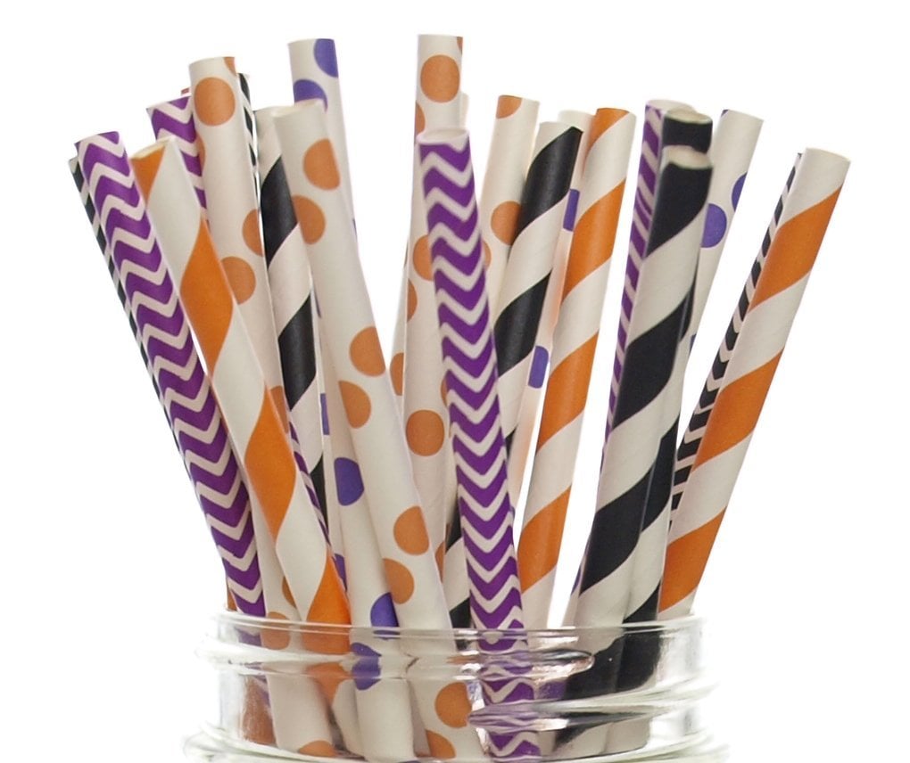 Spice up everything from a glass of milk to a boozy cocktail with these cute Halloween Straws ($5).