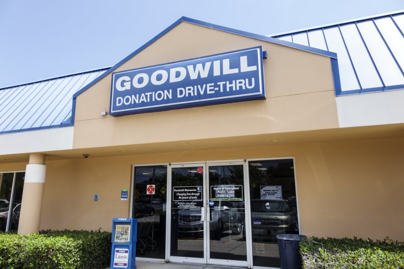 The entrance to the Goodwill Industries. (Photo by: Jeffrey Greenberg/Universal Images Group via Getty Images)