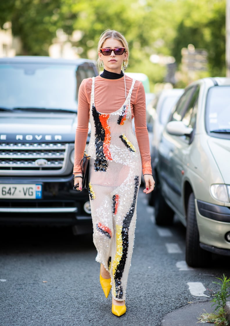 Layer Your Sequined Dress With a Turtleneck