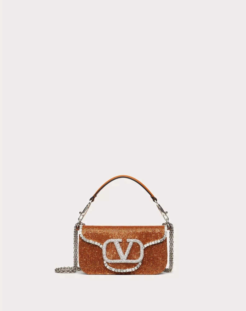 Valentino Locò Embroidered Small Shoulder Bag