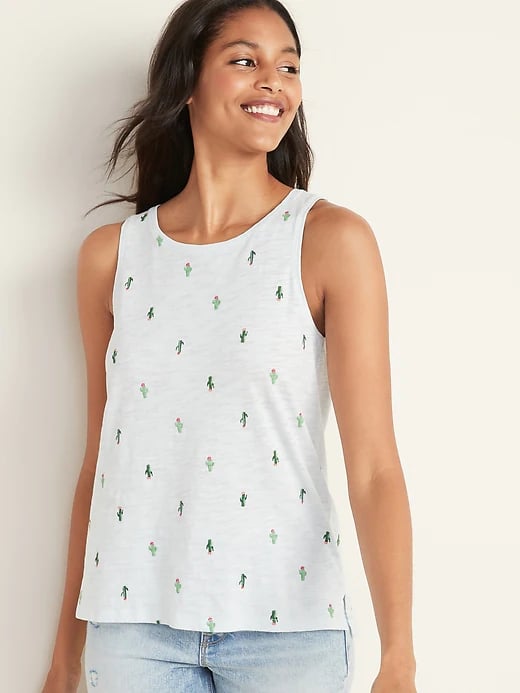 Old Navy EveryWear Slub-Knit Printed Tank Top