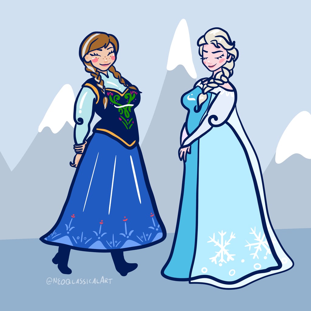 Curvy Anna and Elsa From Frozen