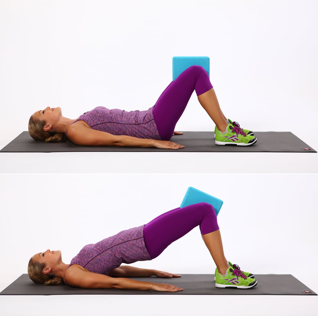 Bridge With Block Best Butt Exercise On The Floor Popsugar Fitness