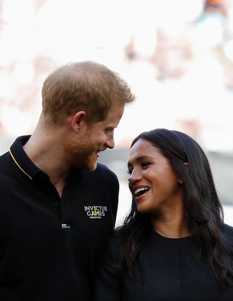 Meghan Markle Black Belted Dress at Baseball Game