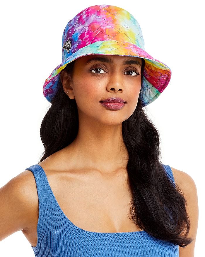 Kidcore Aesthetic: Kurt Geiger Quilted Rainbow Tie-Dye Bucket Hat