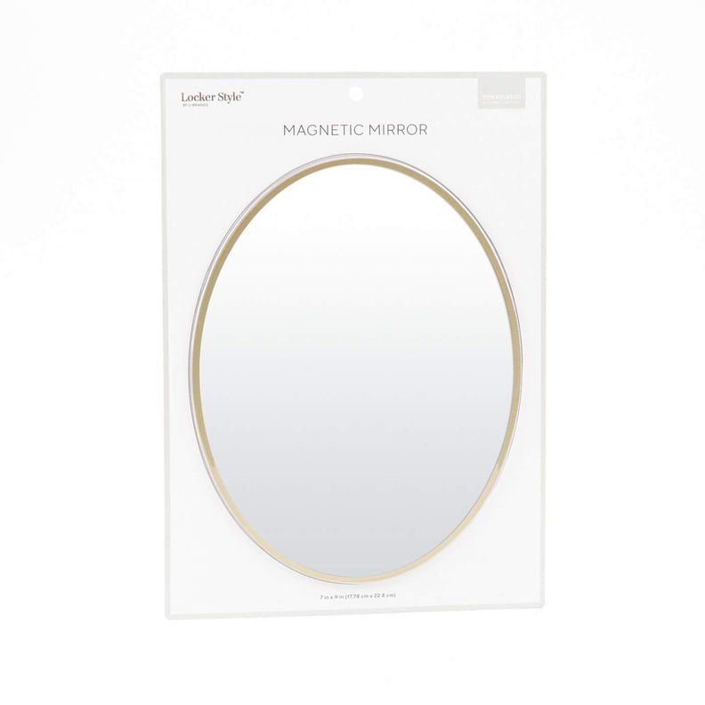 Oval Locker Mirror Gold Frame