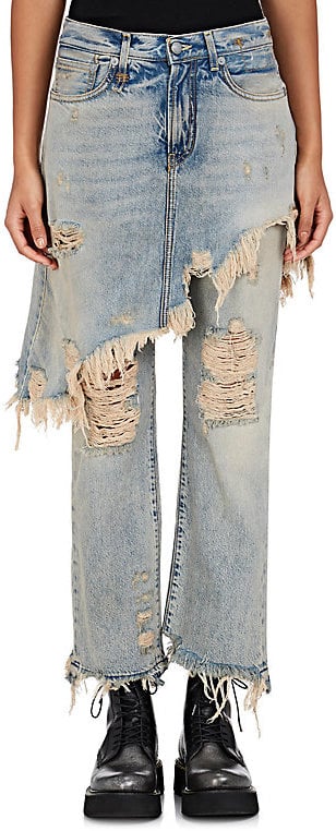 R 13 Double Classic Crop Jeans ($695)