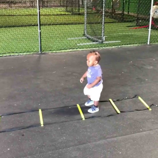 Video of a Baby Working Out With His Dad