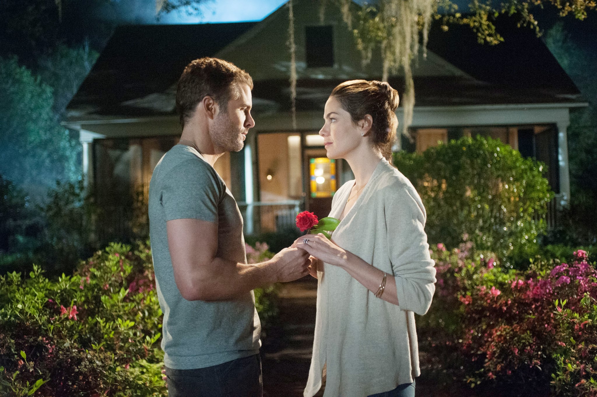 THE BEST OF ME, from left: James Marsden, Michelle Monaghan, 2014. ph: Gemma LaMana/Relativity Media/courtesy Everett Collection