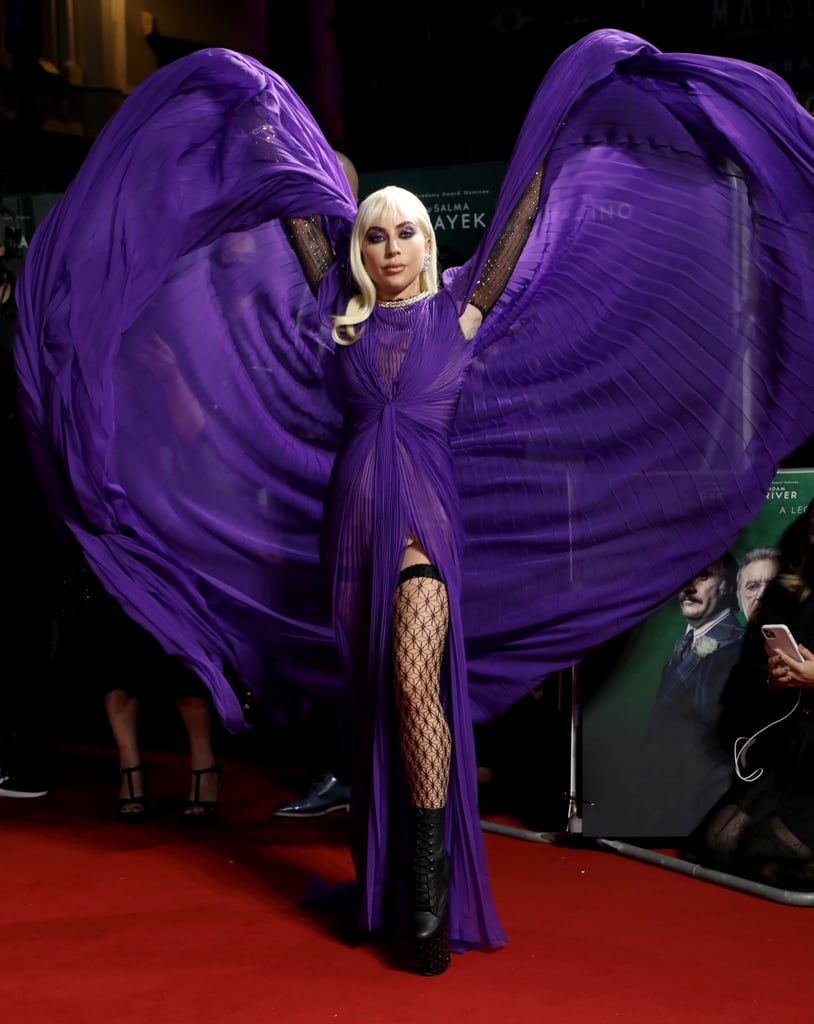 Lady Gaga's Purple Gown at the House of Gucci UK Premiere