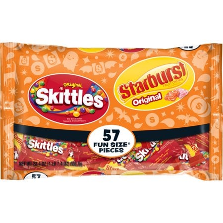 Skittles & Starburst Halloween Candy, Fun Size