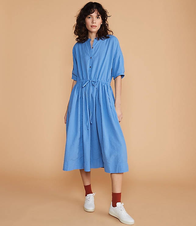 Lou & Grey Seersucker Pocket Shirtdress